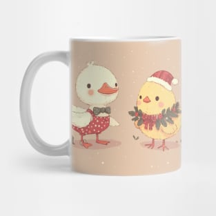 Christmas duck and chick Mug